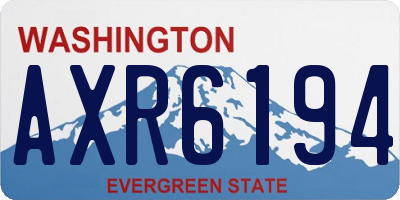 WA license plate AXR6194