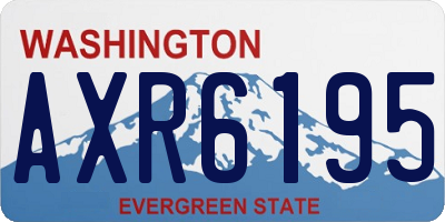 WA license plate AXR6195