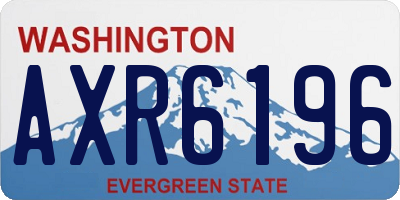 WA license plate AXR6196
