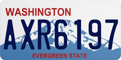 WA license plate AXR6197