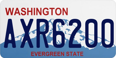 WA license plate AXR6200