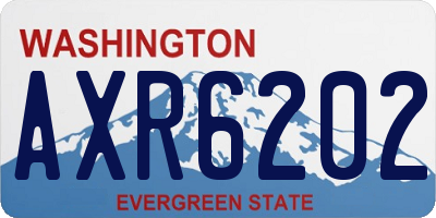 WA license plate AXR6202