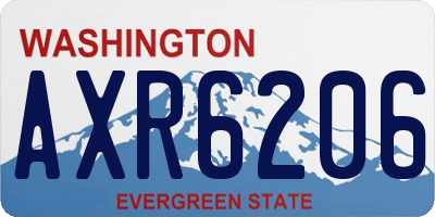 WA license plate AXR6206