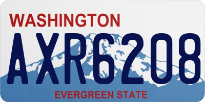 WA license plate AXR6208
