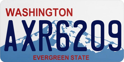 WA license plate AXR6209