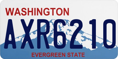 WA license plate AXR6210