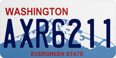 WA license plate AXR6211