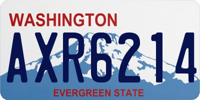 WA license plate AXR6214
