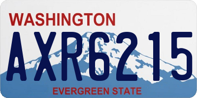 WA license plate AXR6215