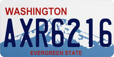 WA license plate AXR6216