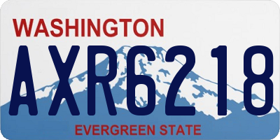 WA license plate AXR6218