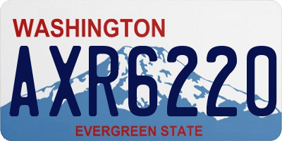 WA license plate AXR6220