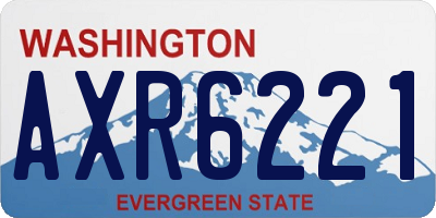 WA license plate AXR6221