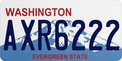 WA license plate AXR6222