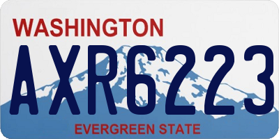 WA license plate AXR6223