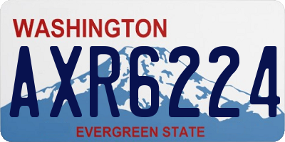 WA license plate AXR6224