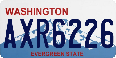 WA license plate AXR6226
