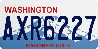 WA license plate AXR6227
