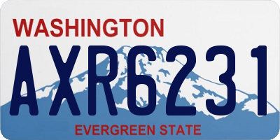 WA license plate AXR6231