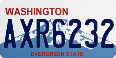 WA license plate AXR6232