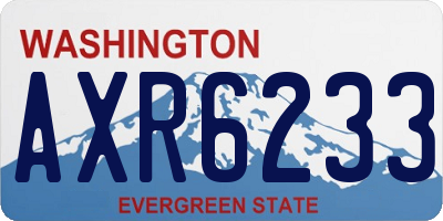 WA license plate AXR6233