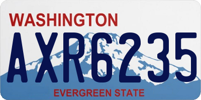 WA license plate AXR6235