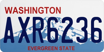 WA license plate AXR6236