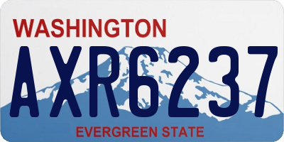 WA license plate AXR6237