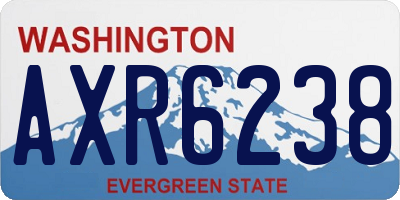 WA license plate AXR6238