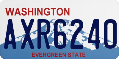 WA license plate AXR6240