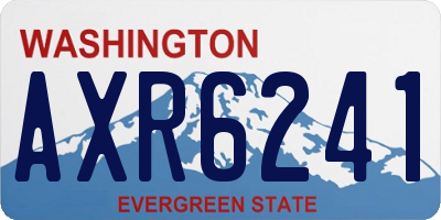 WA license plate AXR6241