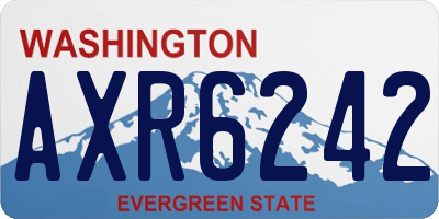 WA license plate AXR6242
