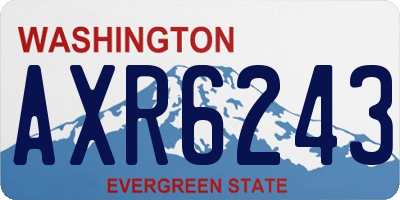 WA license plate AXR6243