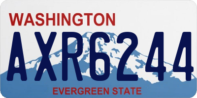 WA license plate AXR6244