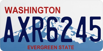 WA license plate AXR6245