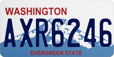 WA license plate AXR6246