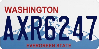 WA license plate AXR6247