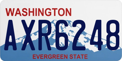 WA license plate AXR6248