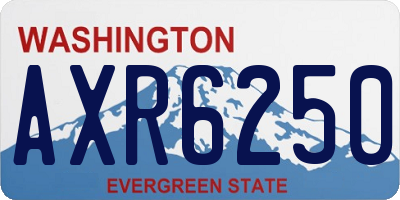 WA license plate AXR6250
