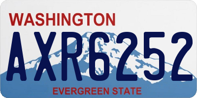 WA license plate AXR6252