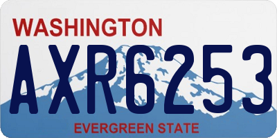 WA license plate AXR6253