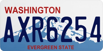 WA license plate AXR6254