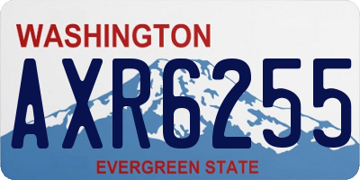 WA license plate AXR6255