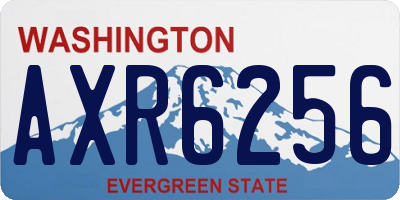WA license plate AXR6256
