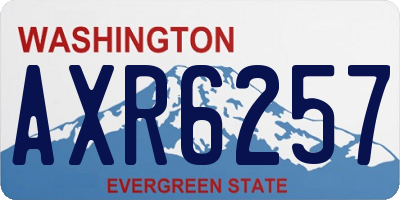 WA license plate AXR6257