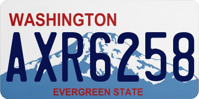 WA license plate AXR6258