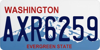 WA license plate AXR6259