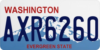 WA license plate AXR6260
