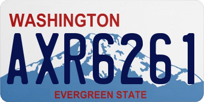 WA license plate AXR6261