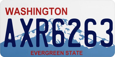 WA license plate AXR6263